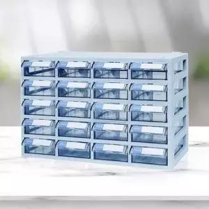 [생활] 창작공간소품정리함 20칸 연결식 미니 책상 네임택서랍 4x5