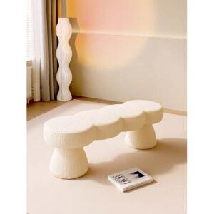 감성 벤치 구름 양털소파 흰색 거실 디자인 카페 라운드 베 양털쇼파 램스울