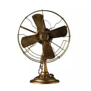 인테리어 레트로 선풍기 엔틱 메탈 휴대용 탁상용 자동회전 빈티지 소품