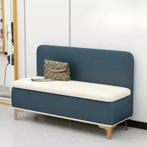 가죽 등받이 벤치 엔틱 등받이의자 침실 바스툴 소가죽