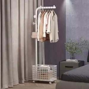 침실 바퀴 옷걸이 코너 행거 틈새 드레스룸 이동식 수납 철제