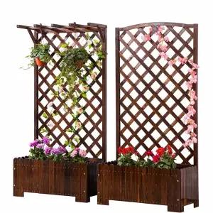 탄화 발코니 파티션 부식 야외 실외 방지 방부목 나무