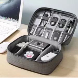 여행용 케이블 파우치 보조배터리 충전기 수납 정리 YjU6+8Svp