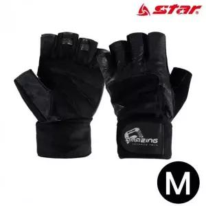 헬스 운동 가죽 장갑 훈련용 반장갑 M
