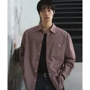 [국내매장정품] 드로우핏 DRAW FIT 로웬 원포켓 크롭 체크 셔츠 [RUSTY RED] DFSH6107RRD 189443