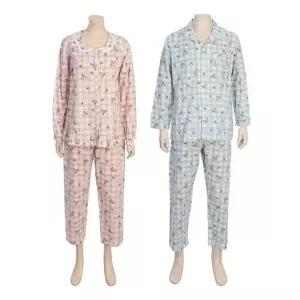 [갤러리아] G/비비안 60수 아사면 곰돌이체크나염 남여성파자마 세트(MPWP8887A/R)