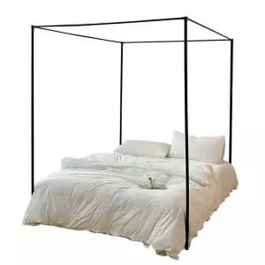 침실 4코너침대 가림막 장식 그물 커튼 코너프레임 모기장 캐노피