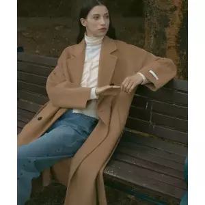 매장정품 드로우핏 DRAWFIT WOMEN 울 핸드메이드 더블 롱코트 [CAMEL] DFWMCT4410CM 608367