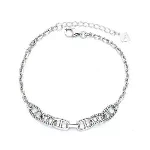 실버925팔찌 트위스트 피그노즈 체인팔찌 B194 은팔찌 순은팔찌 여친선물 실버925팔찌 925팔찌 925실버팔찌