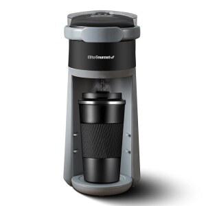 [미국배송] 엘리트 고메 EHC323 래피드 브루 기술 2-IN-1 캡슐 커피 메이커 6~12온스 양조 용량 K컵 및 분쇄기 조절 가능한 머그 높이 재사용 필터 블랙