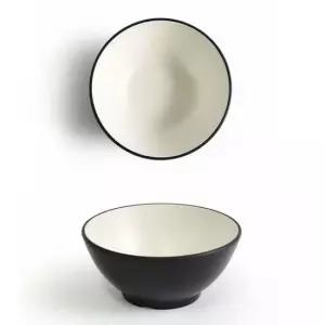 투톤 멜라민 한정식 국그릇 대접 13.7x6.2cm 4호 국물그릇 작은면그릇 잔치국수그릇 탕기