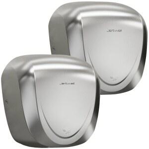 제트웰 2팩 UL 승인 전력 상업용 핸드 드라이어 HEPA 필터 고속 자동 온풍 스테인리스 스틸 커버 AC110V 130V