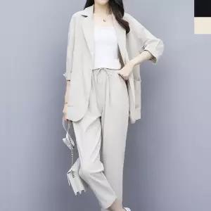 여자여름정장세트 1P 자켓 밴딩팬츠 세미정장 Rnf8+3LpN