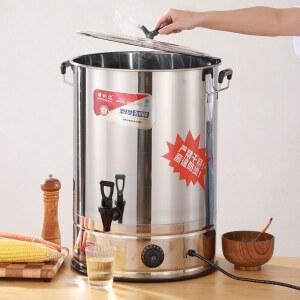 전기 보온통 업소용 온육수통 기계 스텐 장국 전기물끓이기 보냉 수도꼭지가 즉시 국물