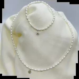 진주조개 실버925 못난이 천연 담수 진주 목걸이 팔찌 세트