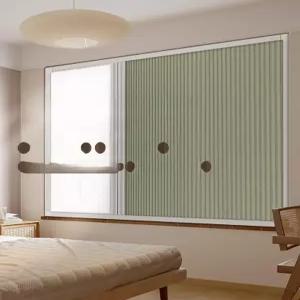 무타공 창문형 슬라이딩 단일 블라인더 버티컬 커튼 암막