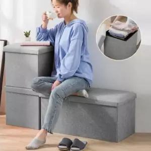 [생활] 헬프그린 모듈 대형 수납벤치 리빙박스 수납쇼파 패브릭 서랍 소파 옷정리함 펜트리