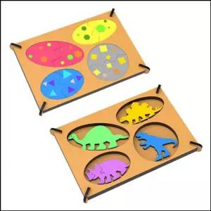 DIY 공룡 알 부화 퍼즐 액자 1개