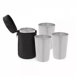 휴대용 스텐 캠핑컵 4p세트 170ml 스텐컵