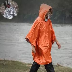 ( )휴대용 양면 은박 우비 캠핑 야외 판초우의 방한 방수_24500802