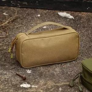 카라비너 로프 캠핑용 텐트 파우치 밀리터리