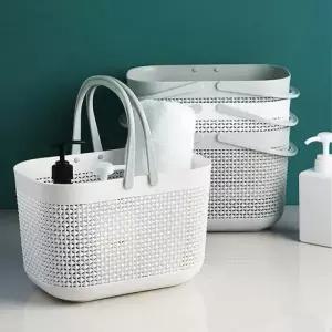 헬스장 수영장 욕실용품 수납정리 라탄 목욕바구니_24502169