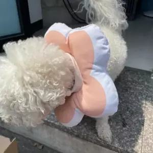 [반려] 꽃피는 강아지 고양이 쿠션 넥카라 강아지목 핑크 L 깔대기