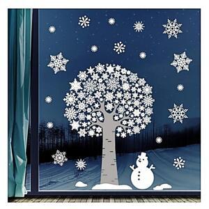 [2개구성] 주환타스틱스 겨울X-MAS 인테리어 크리스마스 눈꽃눈꽃나무 FDX-2105 스티커 꾸미기 LW0DE840