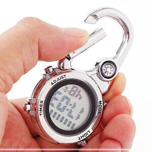 HWA 아날로시계 허리 걸이형 카라비너 등산 서바이벌 군용 IPWCB321C