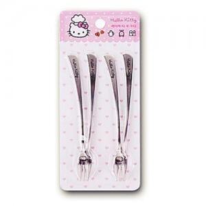 [2개구성] 헬로키티 간식 커트러리 4P 케이크 주방용품 식기세트 미니 ARWC7E1E0