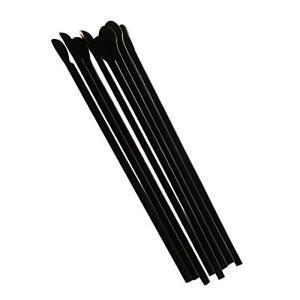 [2개구성] 코코비아 형 블랙 스푼 슬러쉬 빨대 500개 스트로우 주걱 테이크아웃 일자 LW05098C