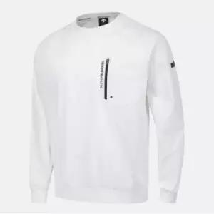 긴팔티 JQS SQ123TWH21-WHT 트레이닝 포켓 우븐 맨투맨 WHITE