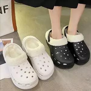 방한 겨울 털 슬리퍼 푹신한 털 안감 슬리퍼 사무실 여성 방한 겨울 털