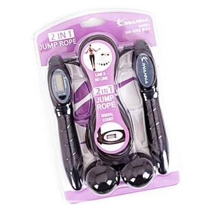 [2개구성] 2 in 1 디지털 카운트 일반 줄없는 실내 실외 운동 성인용 카운터 멀티 기능성 줄넘기 KWCDF7EF