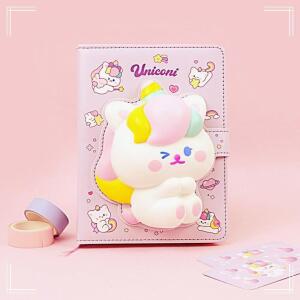 [2개구성] 유니코니 스퀴시 노트 팬시 학용품 캐릭터 어린이다이어리 초등학생다이어리 GJWD4E2C2