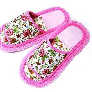 [2개구성] 실내화 핑크 극세사 슬리퍼 용 청소 걸레 KW6842D2