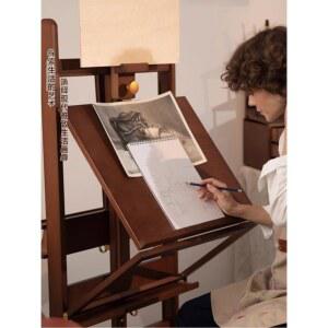 제도판 도면 테이블 건축가 리프팅 이젤 블랙월넛 화판 작업대 잉 양면