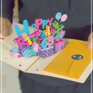 [2개구성] 현금 카드 축하 남편 반전 생일 선물 돈 편지 감사 팝업 환갑 부모님 용 이벤트 입체 LWDD2143