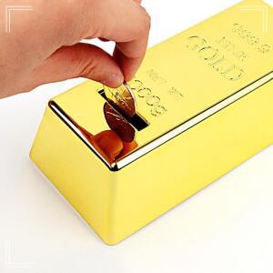 [2개구성] 저금통 장난감 동전 모형 디자인 기념일선물 팬시 저축 금괴 골드바 소품 인테리어 HWA0739A