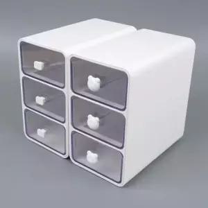[문구] 미니서랍 데스크셋업 미니 3단 화이트 책상위서랍