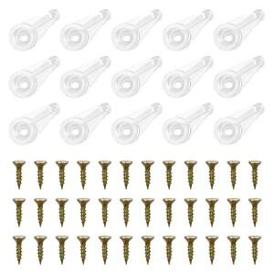 GTBL-유리 리테이너 클립 키트 캐비닛 유리 도어 고정용 나사가  4Mm 플라스틱 50 쌍