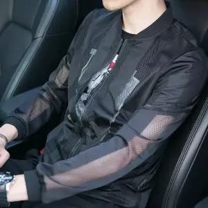 시스루 집업 남성 메쉬 자켓 가디건 긴팔 후드 그물 망사 여름 경량 통풍