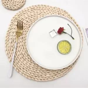 플레이팅 라탄식 식탁매트 30cm 원형 테이블매트