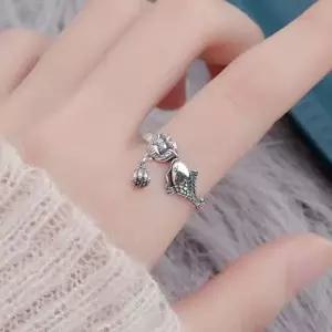 물고기반지 연꽃 잉어 불교 건강 행운 소원반지 재물반지 장수반지 오픈링반지 성공반지