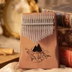 고래 마호가니 어쿠스틱 17음계 칼림바 엄지피아노