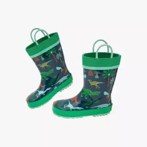 프린티드 레인부츠 공룡