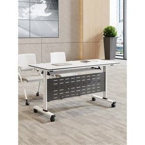 접이식 학원용 책상 강의실 일체형 의자 학원용책상 2인용 데스크탑 상어 다리 대학 최소