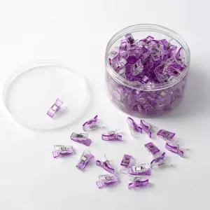 튼튼한 미니 사무용 클립 150p세트 반투명 칼라집게