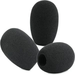 LEFXMOHY SM81 윈드스크린 슈어 SM81-LC KSM141 마이크용 RK311 폼 커버 교체 노이즈 캔슬링 팝 필터 3팩