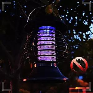 정원무드등 야외 모기퇴치기 캠핑용품 2IN1 레트로04 태양광충전 모기잡기 해충퇴치 PWE3B04B